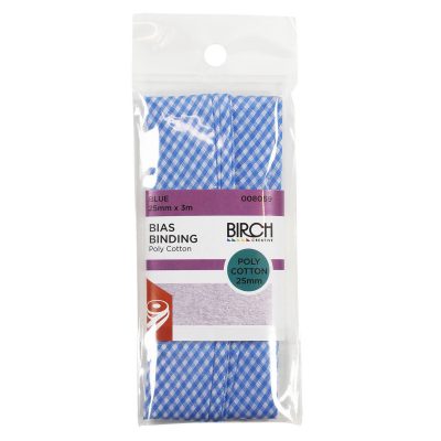 BIAS BINDING GINGHAM PRINT 25MMX3M