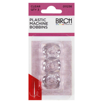 BOBBIN PLASTIC SEE THRU B/P 3PK