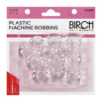 BOBBIN PLASTIC SEE THRU B/P PACK 12