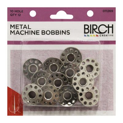 BOBBIN METAL 10 HOLE PACK 12