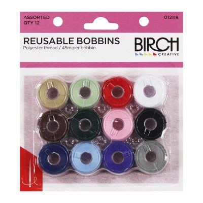 PRE-WOUND BOBBINS PACK OF 12