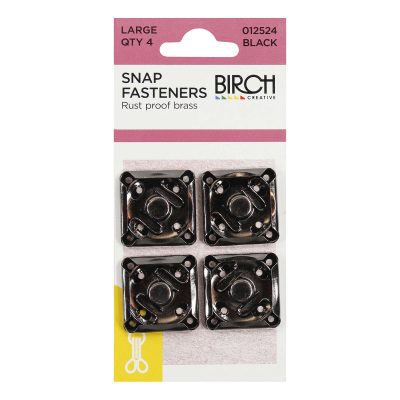 PRESS STUDS SQUARE SNAPS 22MM - 4PK