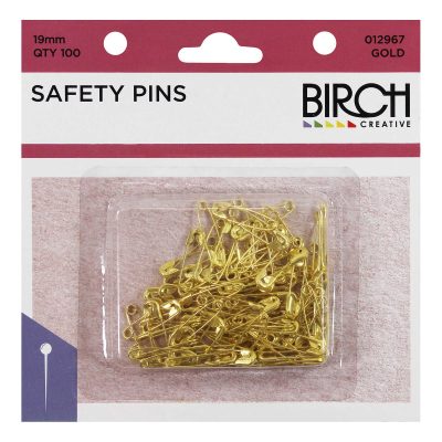PINS GILT SAFETY 100on 19MM SZE OOO
