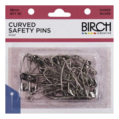SAFTY PINS - CURVED 38MM QTY 30 012969