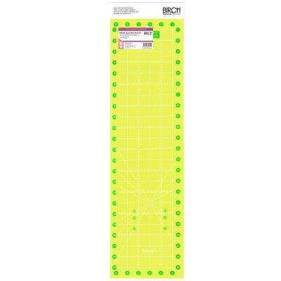QUILT RULER - NON SLIP FLUORO 6.5'' X 24''