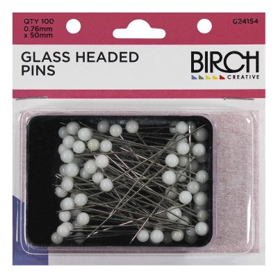 PINS GLASS HEAD 50x0.76MM 30G 024154