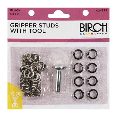 GRIPPER STUDS WITH TOOL, 8SET