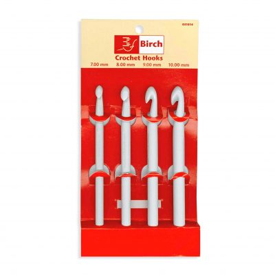 BIRCH CROCHET HOOK PLASTIC HANDLE 7.00MM-10.00MM
