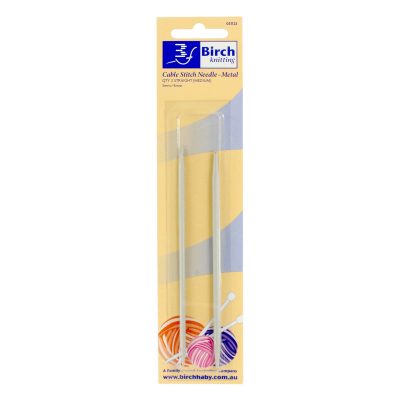 BIRCH KNITTING NEEDLE CABLE ANODISED SZ 2/4 2on