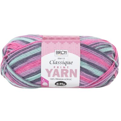 BIRCH CLASSIQUE YARN PRINT 100G BALL 8PLY 10PK
