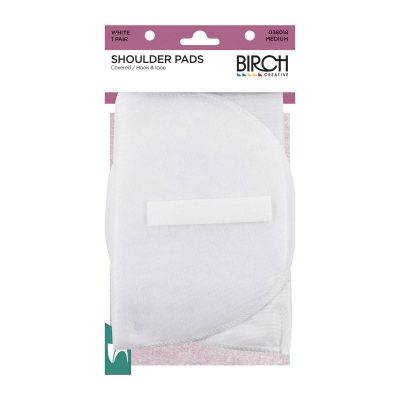 SHOULDER PAD COVERED MED WHITE