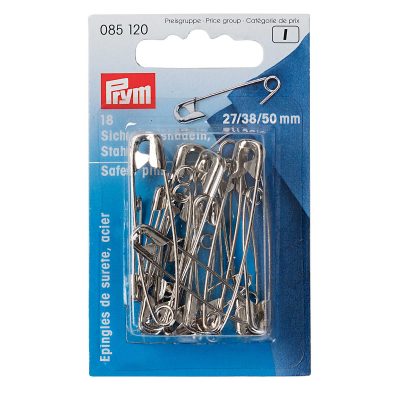 PRYM SAFETY PINS WITH COIL NO. 0-3 SILVER