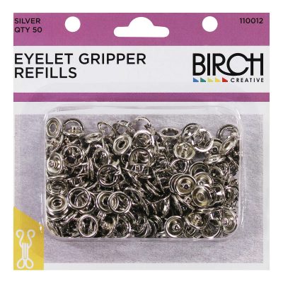 EYELET GRIPPER REFILLS SILVER 50 SET PACK
