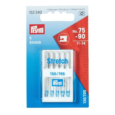 PRYM SEWING MACHINE NEEDLES 130/705 STRETCH 75,90