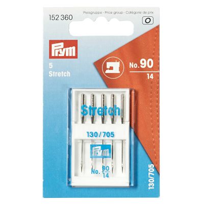 PRYM SEWING MACHINE NEEDLES 130/705 STRETCH 90