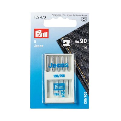 PRYM SEWING MACHINE NEEDLES 130/705 JEANS 90