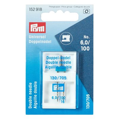 PRYM DBLE S/MACHINE NEEDLES 130/705 UNIV 100/6.0