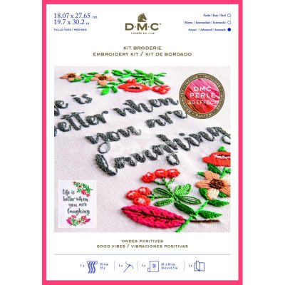 DMC EMBROIDERY KIT GOOD VIBES