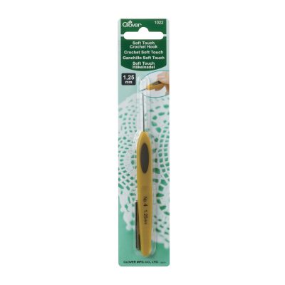 CLOVER CROCHET HOOK SOFT TOUCH STEEL 1.25MM 1022