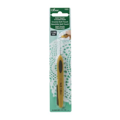 CLOVER CROCHET HOOK SOFT TOUCH STEEL 1.00MM 1023