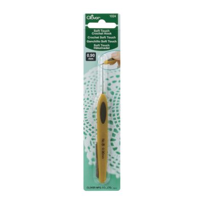 CLOVER CROCHET HOOK SOFT TOUCH STEEL 0.90MM 1024