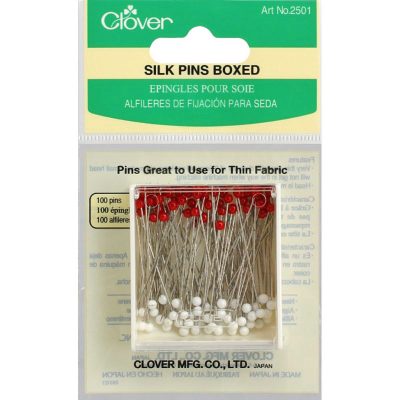 CLOVER SILK PINS BOXED 100IN 2501