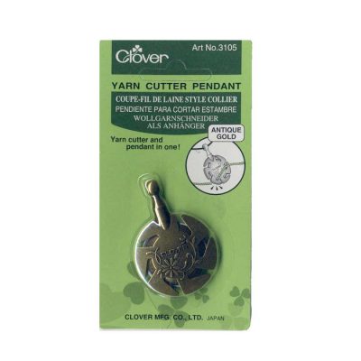 CLOVER YARN CUTTER PENDENT ANTIQUE GOLD 3105