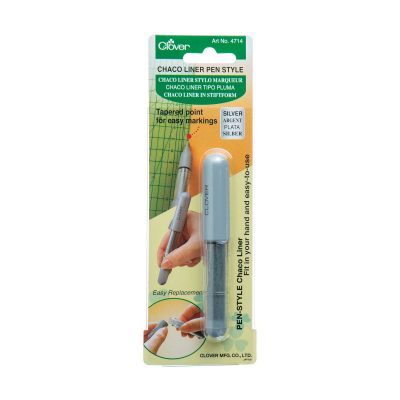 CLOVER CHACO LINER PEN SILVER 4714