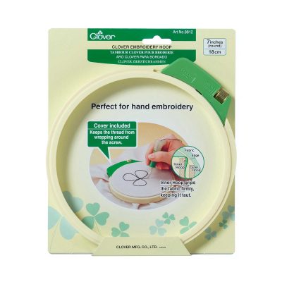 CLOVER EMBROIDERY HOOP 18CM 8812