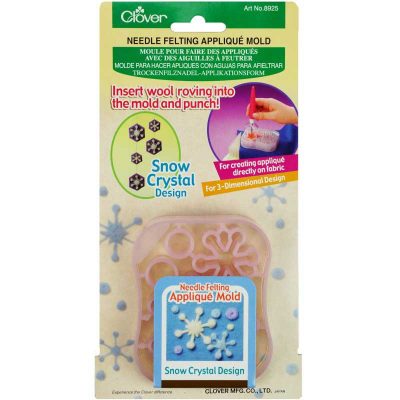 CLOVER FELTING NEEDLES APPLIQUE MOLD SNOW CRYSTAL