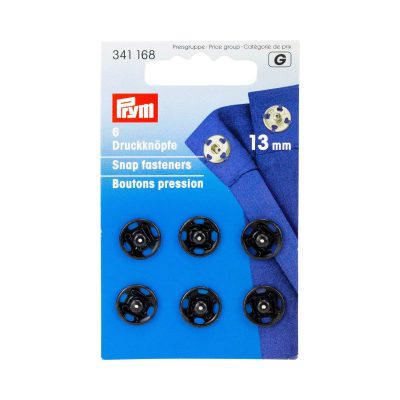 PRYM IND SNAP FAST 13MM BLK 6PC M5