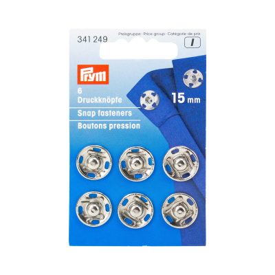 PRYM IND SEWON SNAP FAST 15MM 6P M5