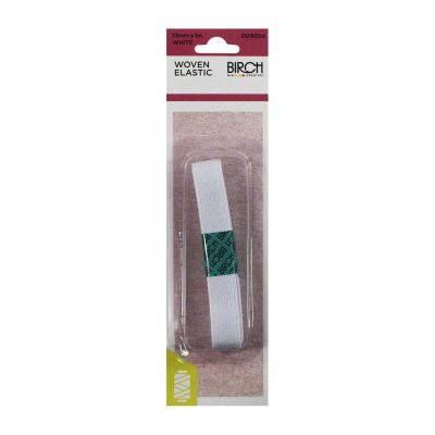 ELASTIC WOVEN HANKS 13MMx1MT- WHITE