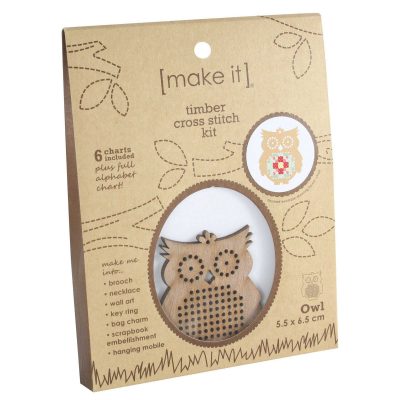 TIMBER STITCH KITS OWL 5.5X6.5CM
