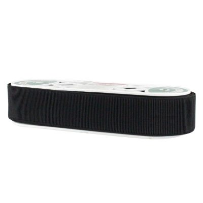 ELASTIC RIBBED BAT 50MMx10MT - BLACK