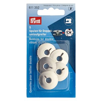 PRYM BOBBINS DOUBLE ROTARY SHUTTLE METAL 21.9MM