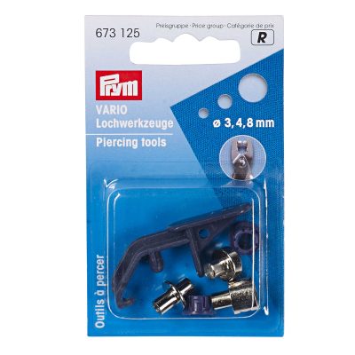 PRYM PIERCING TOOLS FOR VARIO-PLIERS ST 3/4/8 MM