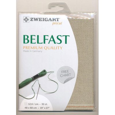 ZWEIGART PRECUT 32CT BELFAST LINEN 34X48CM