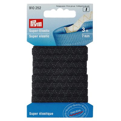 PRYM SUPER-ELASTIC 7 MM BLACK
