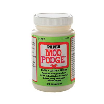 PLAID MOD PODGE PAPER GLOSS - 8 OZ