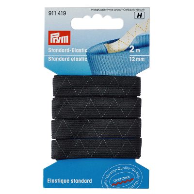 PRYM STANDARD-ELASTIC 12 MM BLACK