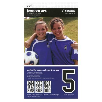IRON ON ART ATHLETIC NUMBERS 3''