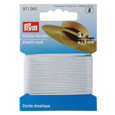 PRYM ELASTIC-CORD 1.5 MM WHITE