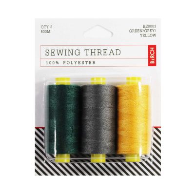 3 ON THREAD - YELLOW/GREEN/GREY