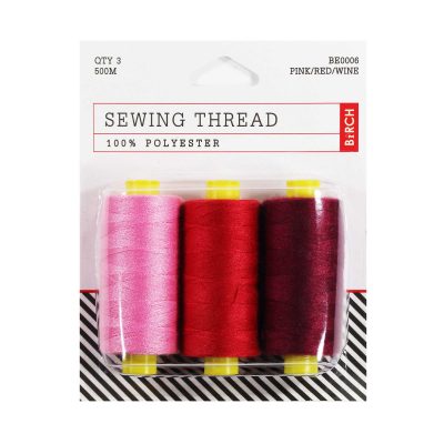 3 ON THREAD - PINK/RED/WINE