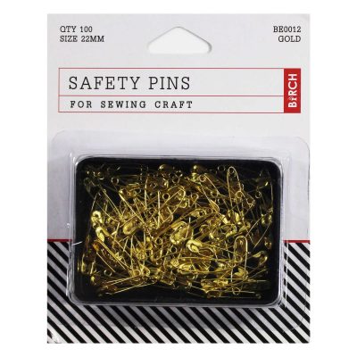 SAFETY PINS 100 ON 22MM GOLD