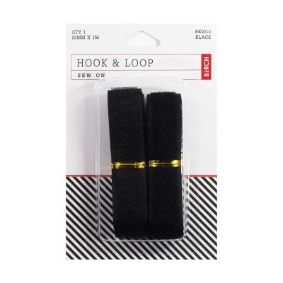 H&L SEW ON BLACK 20MM X 1M