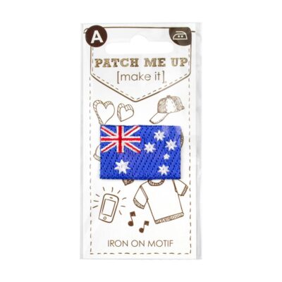 MOTIF IRON-ON AUSTRALIAN FLAG 3PK