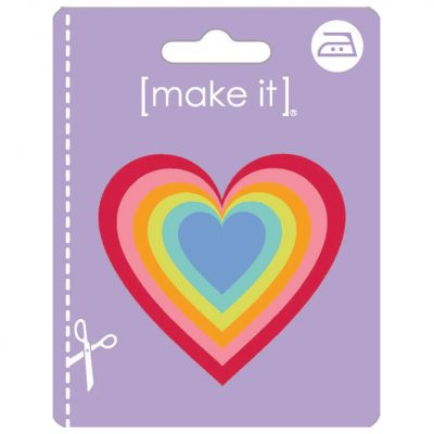 MOTIF IRON-ON MULTI HEART 3PK