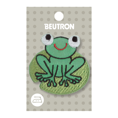 MOTIF IRON-ON FROG GREEN 3PK